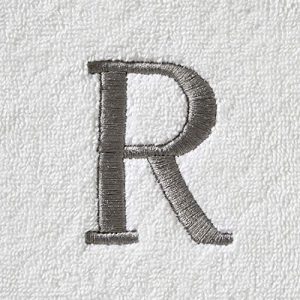 Monogram Bath Towel: Personalized Elegance in White