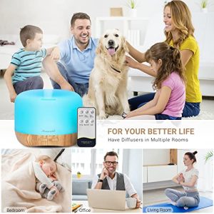 Homeweeks 300ml Essential Oil Diffuser – Wood Grain