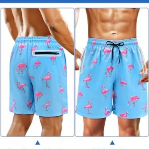 Men’s Swim Trunks with Compression Liner – 7 Inch Inseam