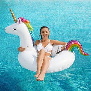 Inflatable Unicorn & Flamingo Pool Floats – 2 Pack