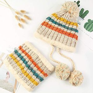 HUAMULAN Winter Beanie & Circle Scarf Set: Cozy Winter Gift