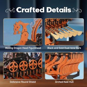 ROKR Viking Dragon Ship: Unique Gift for Boys & Men