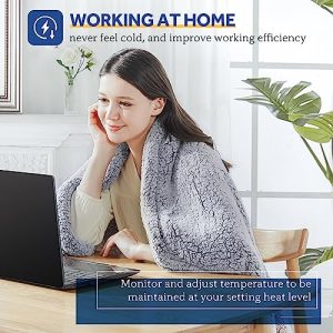 SEALY Electric Blanket Heated Throw – 50″x60″ Charcoal