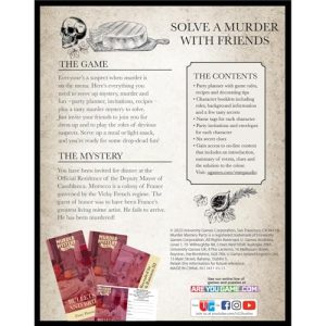 Bullets and Brie – Murder Mystery Party