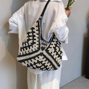2024 Designer Straw Hobo Bag