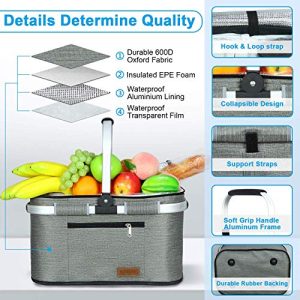 LIQING 35L Large Picnic Basket – Insulated and Leak-Proof