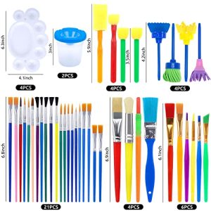 BigOtters Painting Brushes – 45PCS Kids Set