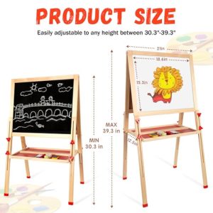 Adjustable Wooden Kids Art Easel: Creative Masterpiece for Young Artists