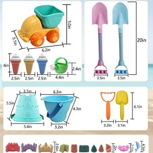 IOKUKI Long Shovels Sand Toys Set - 15 PCS