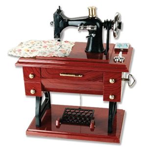 Vintage Mini Sewing Machine Music Box: Charming Gift for Kids
