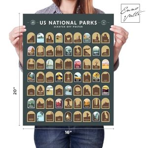 Enno Vatti US National Parks Scratch Off Poster