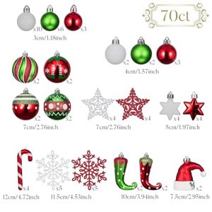 Valery Madelyn 70ct Shatterproof Christmas Ornaments Set