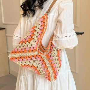 Rejolly Straw Hobo Bag