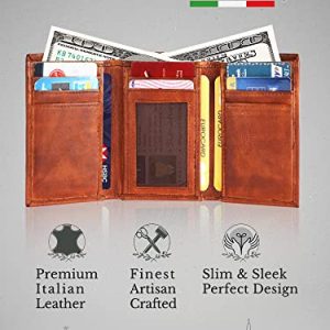 CALGARI® Italian Luxury Leather Trifold Wallet for Men