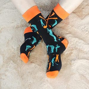 Jeasona Men’s Funny Funky Dress Crew Socks