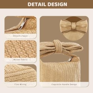 2024 Straw Bow Purse Clutch Bag