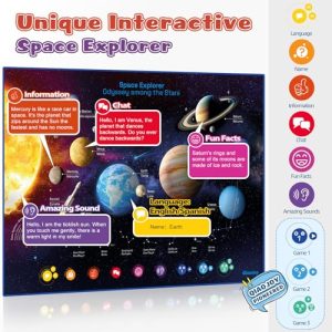 Interactive Solar System Poster: Educational Gift for Kids