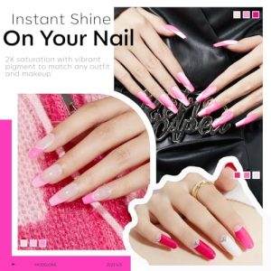 Modelones Pink Gel Nail Polish Set: Neon Shades