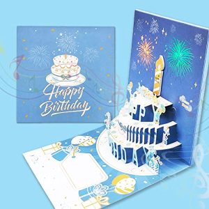 DTESL Musical Birthday Popup Card: Light, Music & Fun