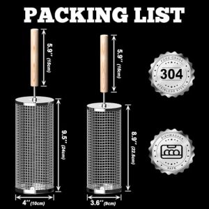 Ivtivfu Nesting Grill Baskets (2PCS)