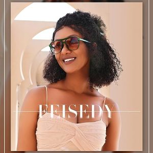 FEISEDY Retro Square Aviator Sunglasses for Women Men