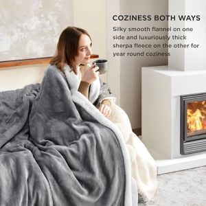 Bedsure Sherpa Fleece Throw Blanket for Couch