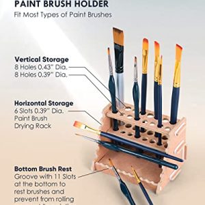 Tinctor Wooden Paint Brush Holder: Organize Artist’s Tools