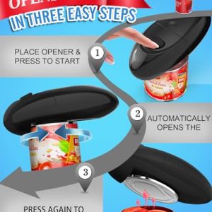 Electric Can Opener Battery Operated – Black