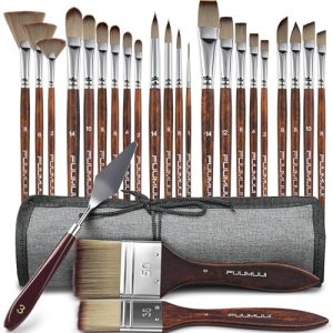 Fuumuui 25pcs Paint Brush Set - Artist Series