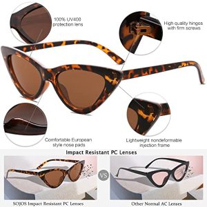 Retro Narrow Cat Eye Sunglasses for Women
