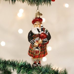 Highland Santa Glass Ornaments: Old World Christmas