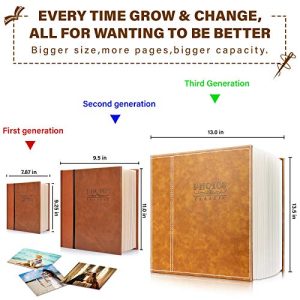 Magnetic Self-Stick Page Photo Album: Leather Cover