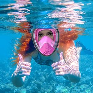 QingSong Full Face Snorkel Mask for Adults & Kids