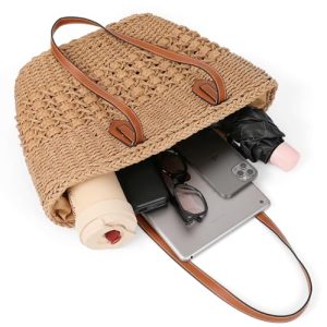 Women’s Large Woven Straw Hobo Bag