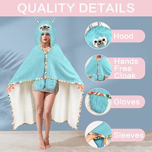 Llama Hooded Blanket: Cozy Gift for Women, Girls & Kids