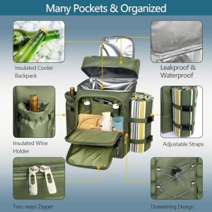 Hap Tim Picnic Basket Backpack for 4 – Insulated & Stylish