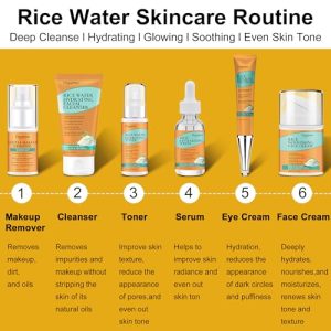 Rice Facial Skin Care Gift Set: Hydrate and Glow