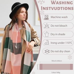 YSense Women’s Plaid Blanket Scarf