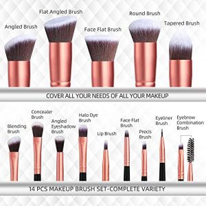 BS-MALL 14-Piece Makeup Brush Set: Premium Synthetic Brushes