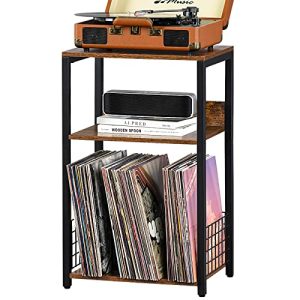 LELELINKY 3 Tier End Table Record Player Stand