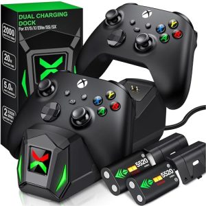Upgraded Controller Charger Station with Rechargeable Battery Packs