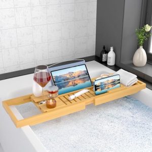 Sen Yi Bao Bamboo Bathtub Caddy Tray: Luxury Bath Companion