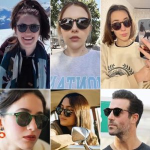 Vintage Polarized Sunglasses for Men Women Stylish Retro Round Sun Glasses