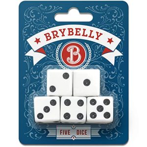 Brybelly Classic White Game Dice Set