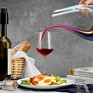 Colorful Iridescent Wine Decanter Set