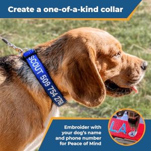 GoTags Personalized Dog Collar: Custom Embroidered Identification