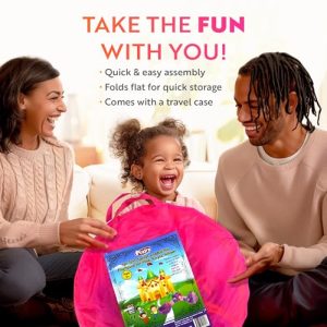 Playz 5pc Kids Princess Play Tent Bundle – Ball Pit & Tunnel