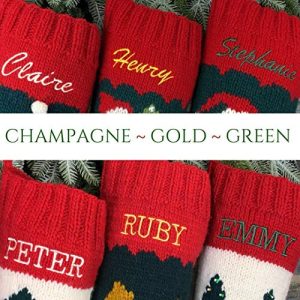 Personalized Hand-Knit Snowman Stocking
