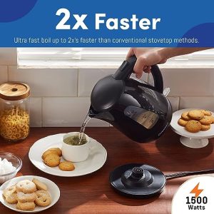 Elite Gourmet EKT8690 1.7L Electric Tea Kettle – Fast Boil – Auto Shut-Off