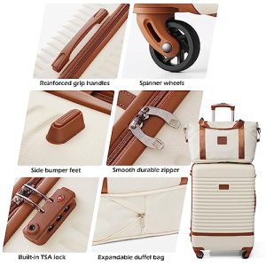 Coolife 3-Piece Luggage Set: Stylish Travel Companion